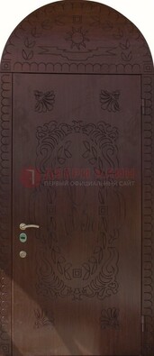 Железная арочная дверь с рисунком ДА-1 для аптеки в Волжском