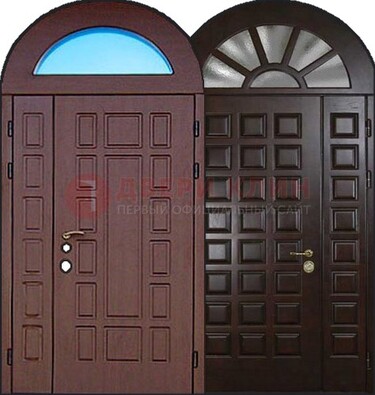 Стальная арочная дверь ДА-8 для административного здания в Волжском