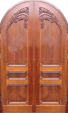 Металлическая арочная дверь ДА-9 в салон красоты в Волжском