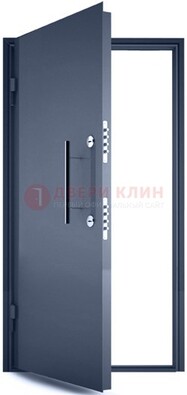 Черная металлическая бронированная дверь ДБ-1 в Волжском