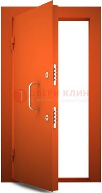 Оранжевая стальная бронированная дверь с нитроэмалью ДБ-2 в Волжском