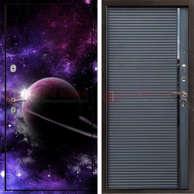 Металлическая дверь с фотопечатью Сатурна ДФ-20 в Волжском
