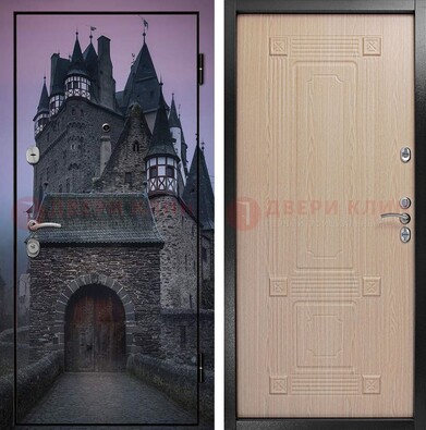 Входная металлическая дверь с фотопечатью замка ДФ-38 в Волжском