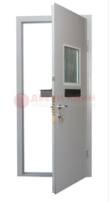 Белая металлическая дверь в кассу ДКС-1 в Волжском