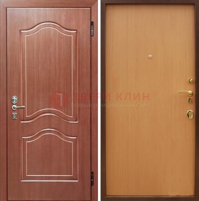 Входная дверь отделанная МДФ и ламинатом внутри ДМ-159 в Волжском