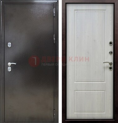 Коричневая железная дверь с МДФ ДМ-170 в Волжском
