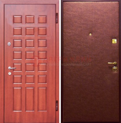 Входная дверь с МДФ и винилискожей ДМ-178 для офиса в Волжском