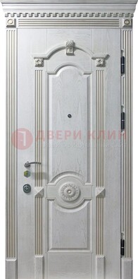 Белая дверь с МДФ ДМ-525 в Волжском