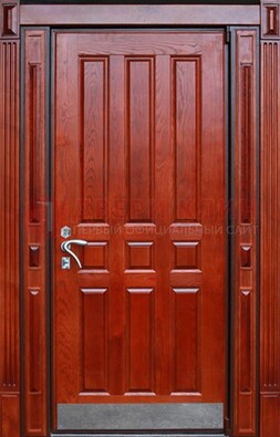 Красная входная дверь для улицы с МДФ ДМ-532 в Волжском