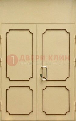 Светлая двухстворчатая дверь для загородного дома с МДФ ДМ-534 в Волжском