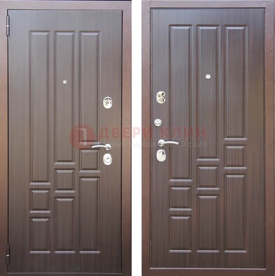 Теплая металлическая дверь с МДФ с двух сторон ДМ-80 в Волжском