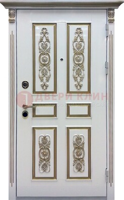 Входная дверь с массивом дуба в белом цвете ДМД-62 в Волжском