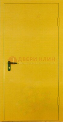 Желтая железная дверь с нитроэмалью ДН-5 в Волжском