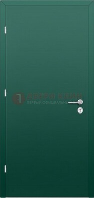 Зеленая стальная дверь с нитроэмалью ДН-6 в Волжском