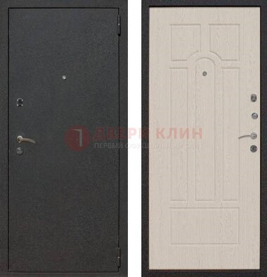 Серая входная дверь с порошковым покрытием МДФ внутри ДП-129 в Волжском