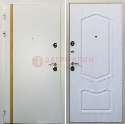 Белая входная дверь с порошковым напылением ДП-136 в Волжском