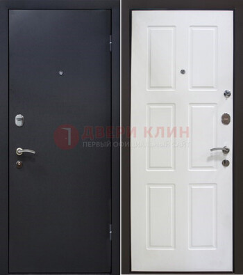 Черная металлическая дверь с порошковым покрытием ДП-193 в Волжском