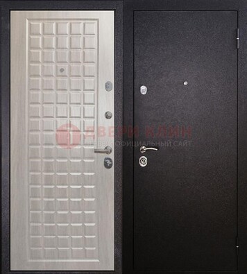 Черная входная дверь с порошковым покрытием ДП-206 в Волжском