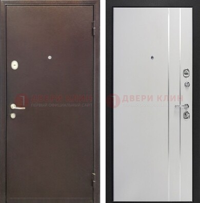 Входная дверь с порошковым покрытием с МДФ с молдингами ДП-232 в Волжском