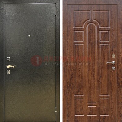 Металлическая дверь Темное серебро с порошковым покрытием и МДФ ДП-271 в Уфе