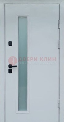 Светлая железная дверь с порошковым напылением ДП-303 в Волжском