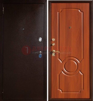 Темная железная дверь с порошковым напылением ДП-46 в Волжском
