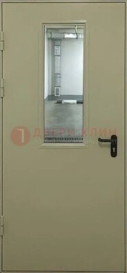 Светлая противопожарная дверь со стеклом ДПП-19 в Волжском