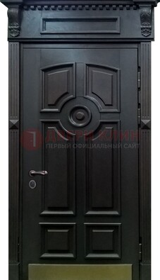 Металлическая парадная дверь с отделкой МДФ ДПР-17 для улицы в Волжском