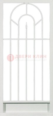 Стальная решетчатая дверь в белом цвете с пикой ДР-11 в Волжском