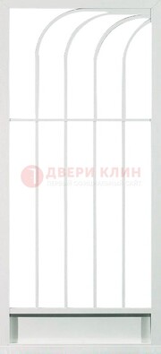 Белая металлическая решетчатая дверь ДР-17 в Волжском