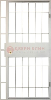 Железная решетчатая дверь в белом цвете ДР-19 в Волжском
