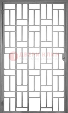 Металлическая решетчатая дверь в сером цвете ДР-23 в Волжском