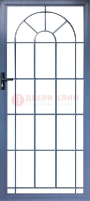 Синяя металлическая решетчатая дверь ДР-28 в Волжском
