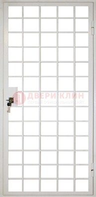 Белая металлическая решетчатая дверь ДР-2 в Волжском