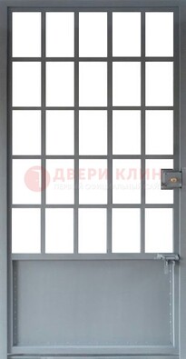 Металлическая решетчатая дверь в сером цвете ДР-7 в Волжском