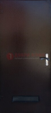 Черная железная техническая дверь ДТ-17 в Чебоксарах