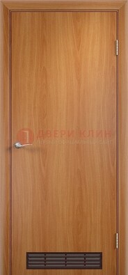 Светлая техническая дверь с вентиляционной решеткой ДТ-1 в Волжском