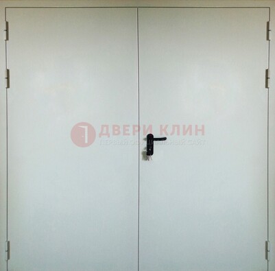 Белая металлическая противопожарная дверь ДТ-8 в Волжском