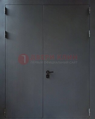 Черная распашная тамбурная дверь Порошок ДТМ-46 в Дзержинском