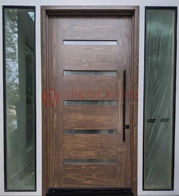 Железная дверь с виноритом и фрамугами ДВТ-189 в Волжском