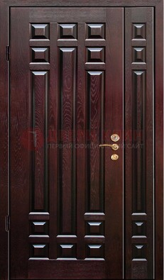 Коричневая металлическая дверь с виноритом ДВТ-20 в Волжском