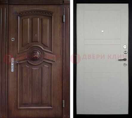 Темная входная дверь с виноритом ДВТ-216 в Волжском