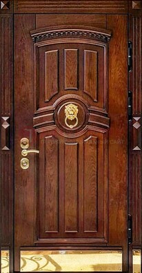 Входная дверь с виноритом в коричневом цвете ДВТ-236 в Волжском