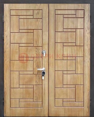 Светло-коричневая стальная дверь с виноритом ДВТ-245 в Волжском