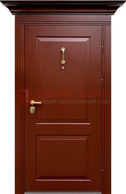 Красная железная дверь винорит для частного дома ДВТ-251 в Волжском