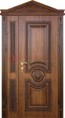 Узорная стальная дверь с виноритом для дома ДВТ-260 в Волжском