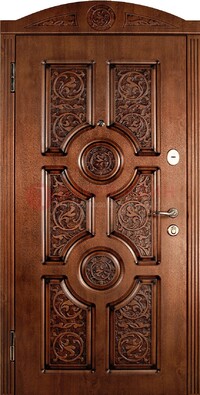 Коричневая входная дверь с виноритом ДВТ-41 в Волжском